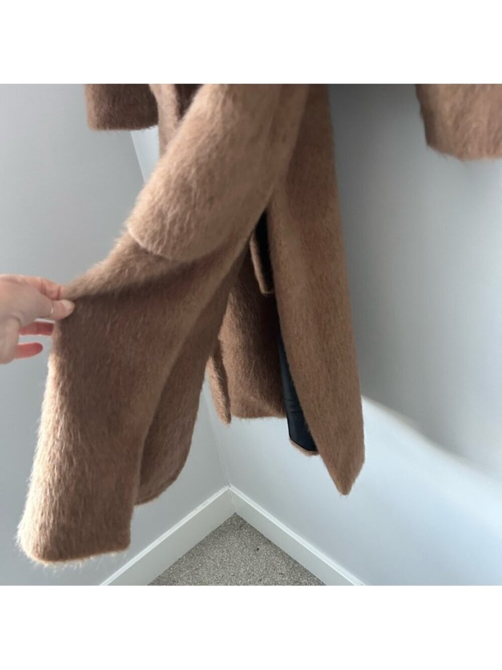 Zara Fuzzy Belted Robe Coat - Picture 7 of 10